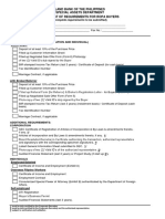 Land Bank of The Philippines Special Assets Department Checklist of Requirements For Ropa Buyers