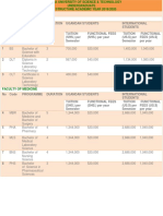 Mbarara University of Science & Technology Undergraduate Fees Structure 2019/2020