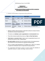 Various Business/organization Buying Behavior Model(s) and Their Comparison With Webster and Wind Model