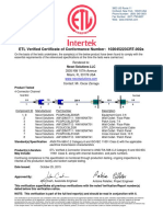 Nexxt Solutions Etl Verified Certificate For Cat6 LSZH 4 Connector Channel