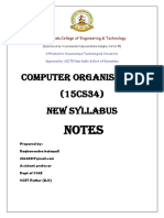 Computer Organisation (15CS34) New Syllabus: Notes