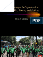 Changes in Organization: Conflict, Power, and Politics: Henndy Ginting