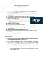 Take Home Quiz On Taxation Law Prepared By: Prof. AGN Concepts To Study