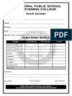 Imperial Public School & Evening College: Evaluation Result