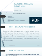 Me 2402 Computer Integrated Manufacturing (Cim) : Year/Semester: Iv/Vii - Computer Aided Design