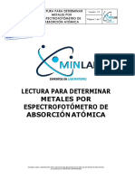 Lectura para Determinar Metales Por AAS