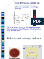 Diffraction Through A Single Slit: Diffraction Refers To The Spreading or Bending of Waves Around Edges