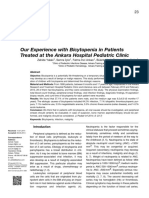 Our Experience With Bicytopenia in Patients Treated at The Ankara Hospital Pediatric Clinic