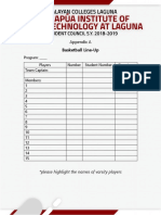 Basketball Line-Up: Appendix A