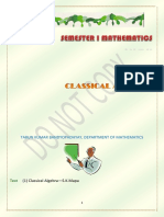 Tarun Kumar Bandyopadhyay, Department of Mathematics: (1) Classical Algebra-S.K.Mapa