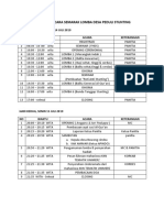 Rundown Acara Semarak Lomba Desa Peduli Stunting