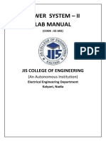 Power System II Lab Manual