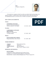 Resume Format Example