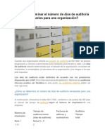 Cómo Determinar El Número de Días de Auditoría Necesarios para Una Organización