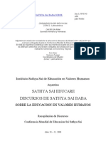 30 Discursos de Sathya Sai Baba Sobre Educacion