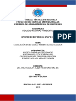 Legislacion en El Marco Ambiental Del Ecuador