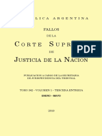 Fallos de La Corte Suprema de Justicia de La Nacion TOMO 342 - VOLUMEN 1 - TERCERA ENTREGA