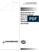 Specification For Stainless Steel Flux Cored and Metal Cored Welding Electrodes and Rods