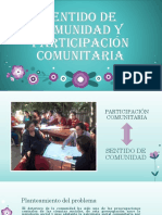 Sentido de Comunidad y Participación Comunitaria