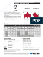 Mustang Series M100 (Globe), M1100 (Angle) Specification Sheet