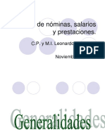 Tópicos de Nóminas, Salarios y Prestaciones-Importante para Base de Datos