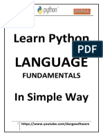 Learn Python Language Fundamentals in Simple Way Bu Uday Kumar Sah (Djuday)