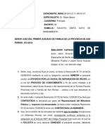 Escrito Solicitando Auto de Saneamiento