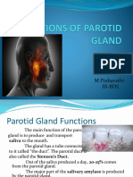 Functions of Parotid Gland