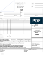 Bill of Lading 1309