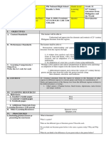 School Grade Level Teacher Learning Area: A. Reviewing Previous Lesson or Presenting The New Lesson