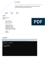 Assignment# 3: Some Programming Examples