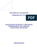 Sistema de Utilización Primaria en 10 KV: Memoria Descriptiva