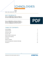 HCL Tech q3 2019 Investor Release