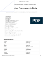 Juego Bíblico - Primeros en La Biblia