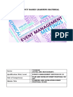 Evm - Nciii - CBLM - Plan and Develop Event Proposal or Bid