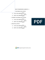 Component Properties (Sheets: 1) 2. Molar Material Balances