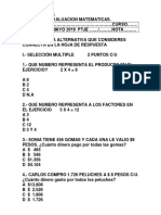 EVALUACION MATEMATICAS 14mayo