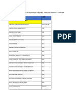 T-Codes SAP EHS