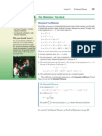 Binomial Coefficients: HE Inomial Heorem