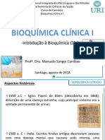 Aula TEÓRICA 1 - Bioq Clínica I 2018