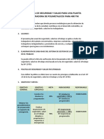 Plan Anual de Seguridad y Salud para Una Planta Concentradora de Polimetalicos para 400 TM