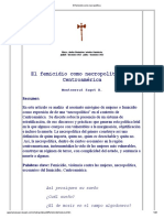 Sagot, Montserrat (2013) El Femicidio Como Necropolítica en Centroamérica