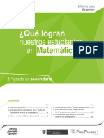 Informe Matemática ECE2018 2S2019