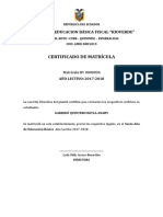 Certificado de Matricula 2017