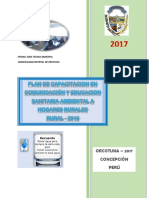 PLAN DE CAPACITACION EN COMUNICACIÓN Y EDUCACION SANITARIA AMBIENTAL A HOGARES RURALES 2 Nov 2017