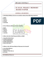 RBI GRADE B 2018 Paper Phase I PDF