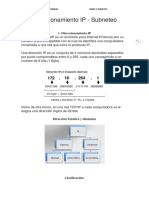 Direccionamiento IP Y SUBNETEO