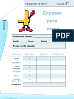 Examen Oficial de Mayo 4to Grado