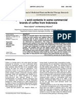 Total Phenolic Acid Contents in Some Commercial Brands of Coffee From Indonesia