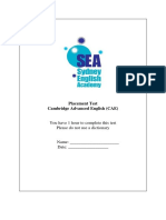 CAE Placement Test 2014 1 PDF